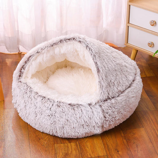 Warm Pet Nest with Dual-Use Cover and Quilt