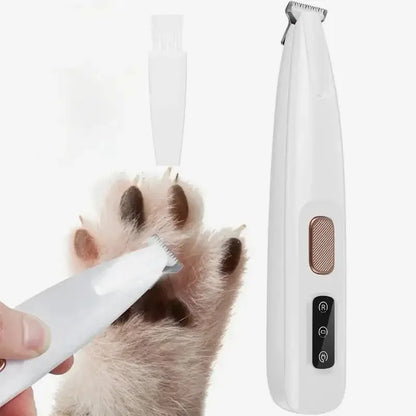 Waterproof Pet Hair Trimmer with LED Light