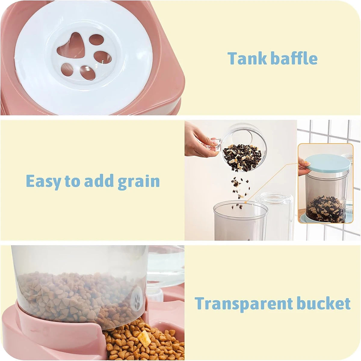 Self-Filling Pet Food and Water Dispenser