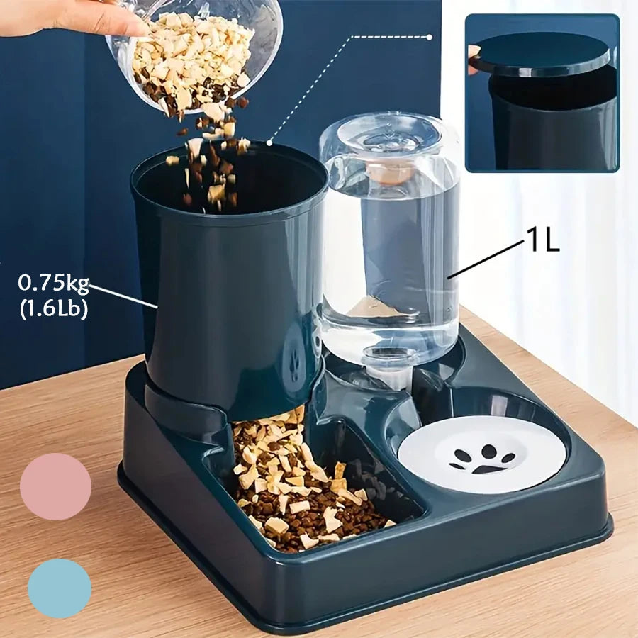 Self-Filling Pet Food and Water Dispenser